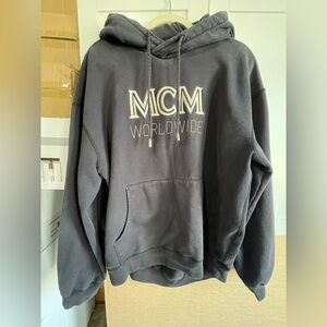 MCM Black Hoodie with Embroidered Logo Size XL